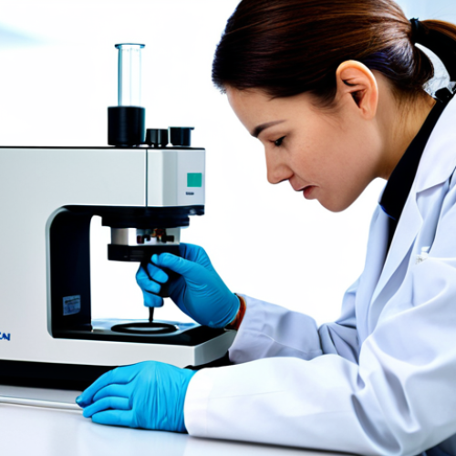 **

"A professional female food scientist in a clean, modern laboratory, fully clothed in appropriate lab attire, examining a sample with advanced nanotechnology equipment, safe for work, perfect anatomy, correct proportions, family-friendly, professional photography, high resolution, detailed focus, modest clothing."

**